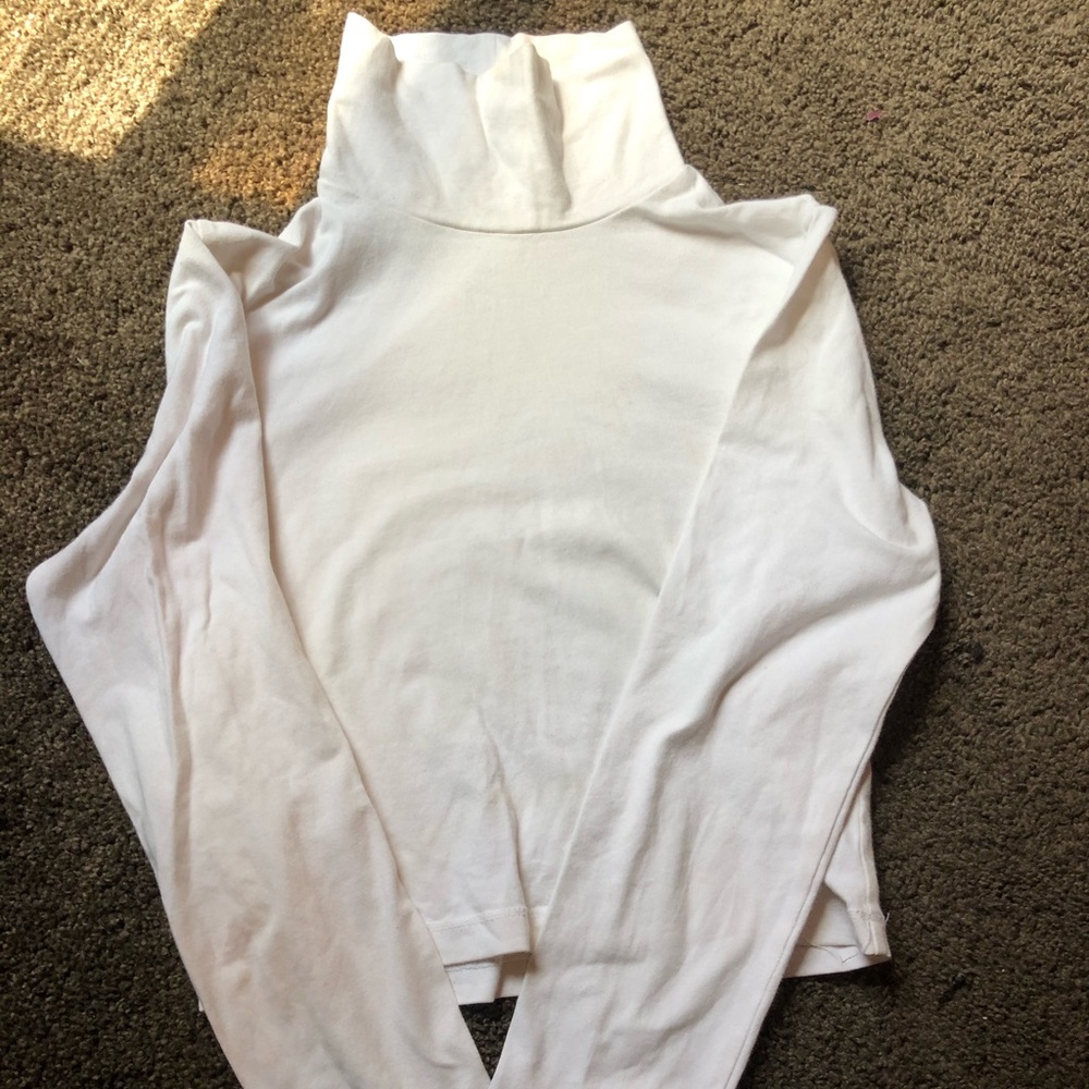 White long sleeve turtleneck